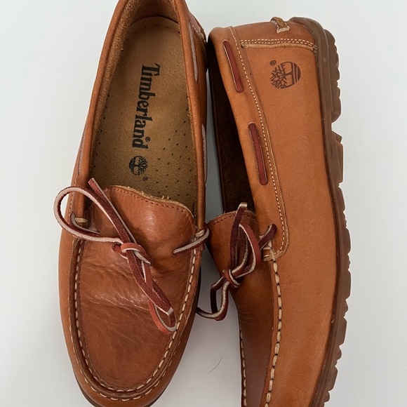 Timberland Men's Brown Leather Boat Shoes Sz 8 Men’s - Picture 2 of 8
